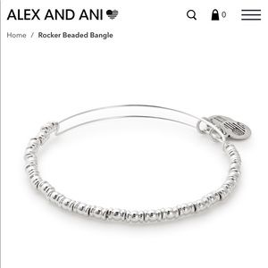 Alex and Ani Rocker beaded Bracelet (Silver)